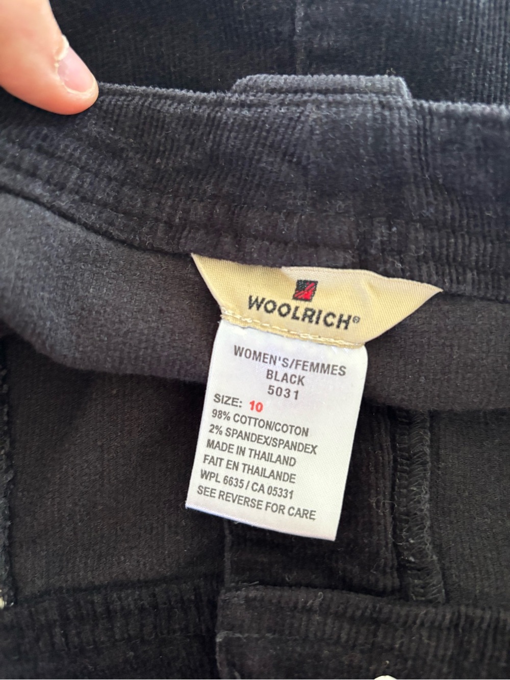Woolrich Black Corduroy Skirt Size 10 Cottagecore Preppy Academia Old Money Soft - Picture 7 of 9